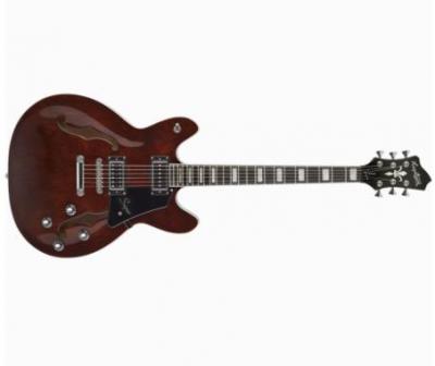 HAGSTROM Guitarra de cuerpo hueco SUPER VIKING TRANS BROWN JUSTIN YORK.