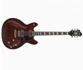 HAGSTROM Guitarra de cuerpo hueco SUPER VIKING TRANS BROWN JUSTIN YORK.