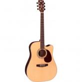 CORT Guitarra electroacustica de 6 cuerdas con cutaway MR710F NAT.