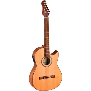 ORTEGA Guitarra electroacustica cuerdas de nylon FLAMETAL-TWO. 619810