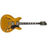 HAGSTROM Guitarra de cuerpo hueco VIKING GOLD JUSTIN YORK. 619210