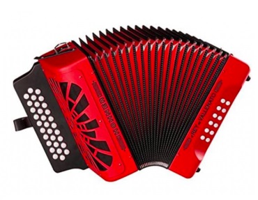 Acorde�n Hohner Rey Vallenato GCF A-4924 Rojo