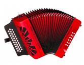 Acorden Hohner Rey Vallenato GCF A-4924 Rojo