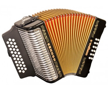 Acorde�n Hohner A-56211-GCF Corona II Lacado Negro