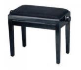 BANQUETA REGULABLE PARA PIANO NEGRO BRILLO PB002