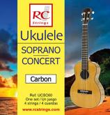 CUERDAS ROYAL CLASSIC Ukelele Carbon Soprano-Concert  -  UCSC60