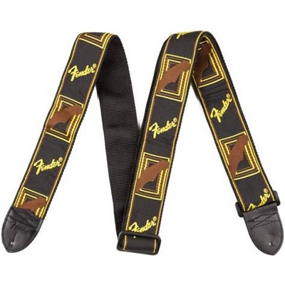  Correa Fender 099-0681-000 Monogrammed Negra/Amarilla/Marr�n 2
