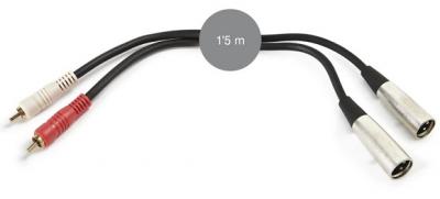 Cable se�al de audio 2 RCA macho a 2 XLR macho SM-678