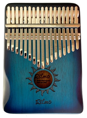 KALIMBA DE CAOBA DE 17 NOTAS AZUL KRI17BL