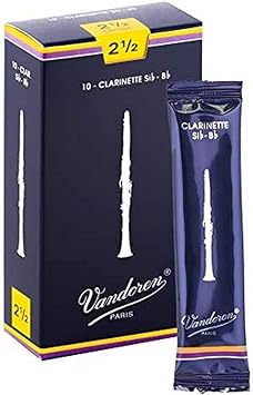 CAJA DE CA�AS (10) VANDOREN PARA CLARINETE SIb N� 2.5
