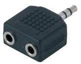 ADAPTADOR 2 x Jack estreo 3,5 mm - 1 x Jack estreo 3,5 mm NTA195