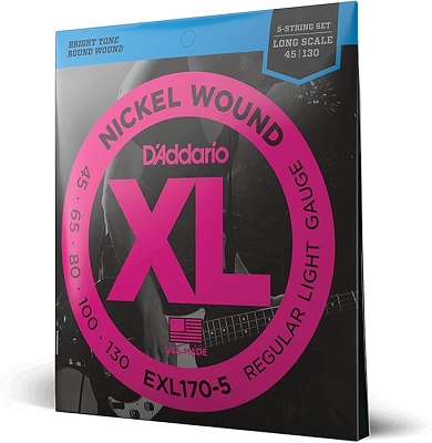 Juego de cuerdas para bajo el�ctrico 5 CUERDAS EXL170-5 45-130
