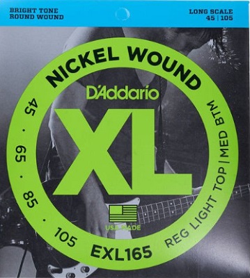 Cuerdas para bajo el�ctrico D�DDARIO EXL165 45-105