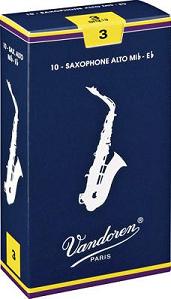 CAJA DE CA�AS (10) VANDOREN PARA SAXO ALTO MIb N� 2,5