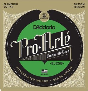 CUERDAS D�ADDARIO FLAMENCO NEGRAS EJ25B